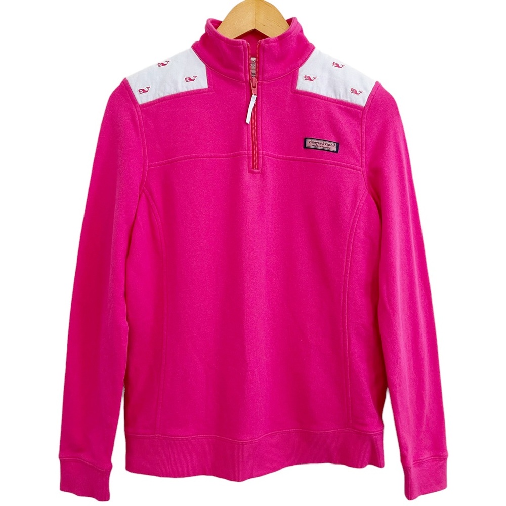 Vineyard Vines Shep Shirt 1/4 Zip Pink Pullover